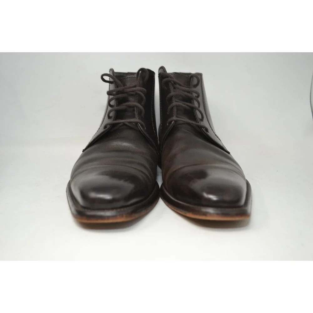 Calzoleria Toscana Handmade Designer‎ Leather Italy Brown Chukka Boots Mens 41